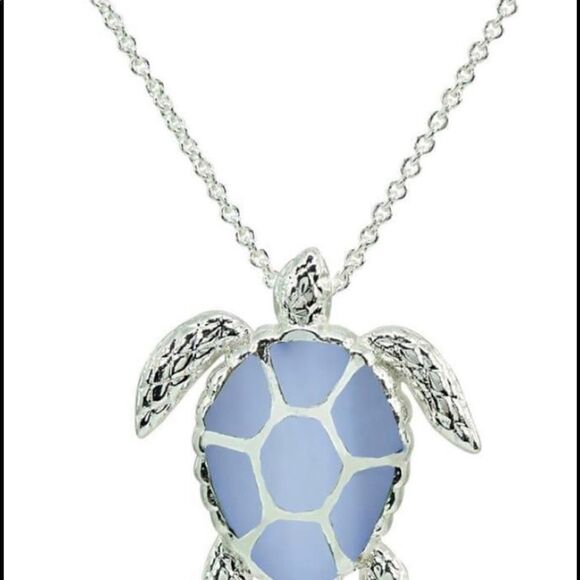 NIB BEACH CHIC Silver plated Turtle Necklace - Picture 3 of 7